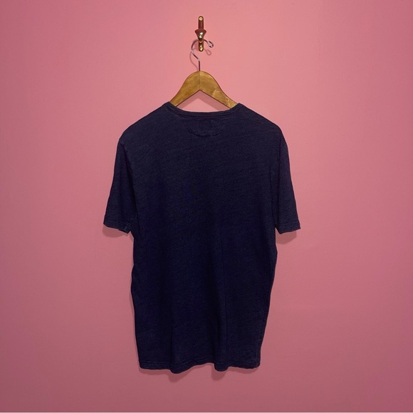 Faherty Short Sleeve Shirt Men's Size Small Dark Blue Navy Indigo Pocket Tee - Picture 9 of 12